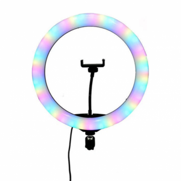 Лампа светодиодная кольцевая со штативом RL-10 RGB