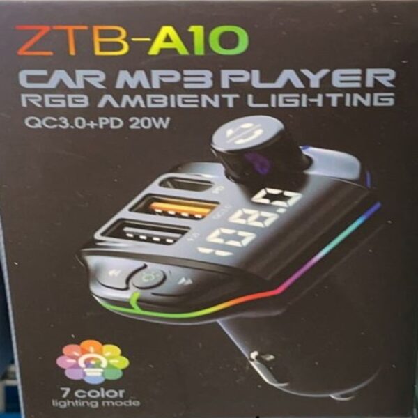 Автомобильный FM-трансмиттер ZTB-A10, совместимый с Bluetooth, с USB