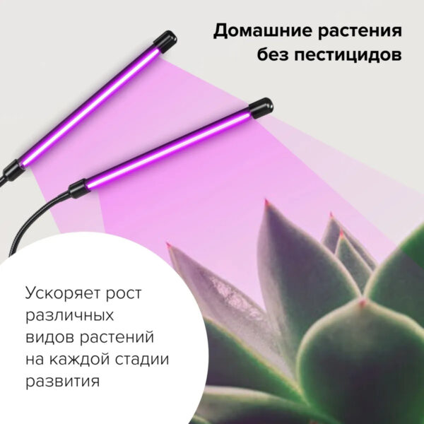 Фитолампа для растений полного спектра, 2 фитолампы для растений светодиодных, фито лампа для рассады, 2 фитосветильника для растений