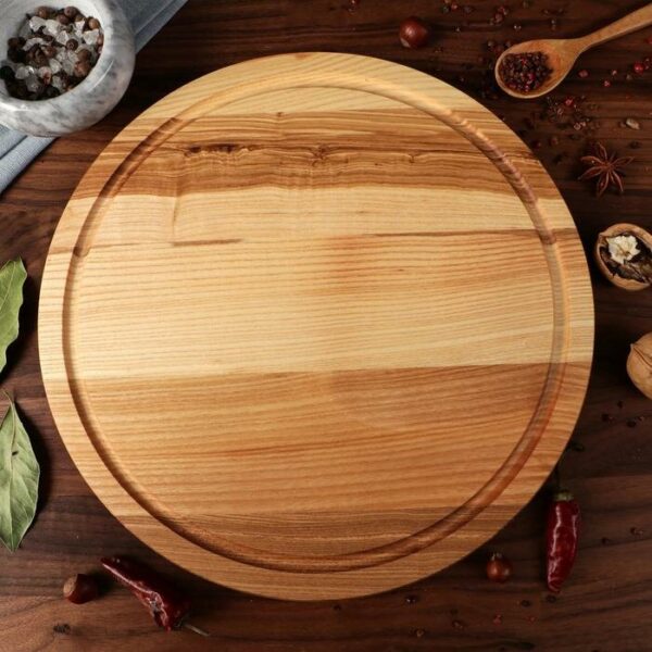 Менажница, 1 предм. | Менажница деревянная круглая | Посуда из дерева | Поднос | Доска для нарезки 25 см