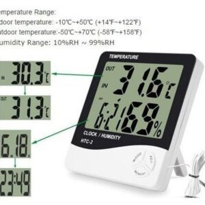 Термометр-гигрометр электронный, HTC-2 с выносным датчиком