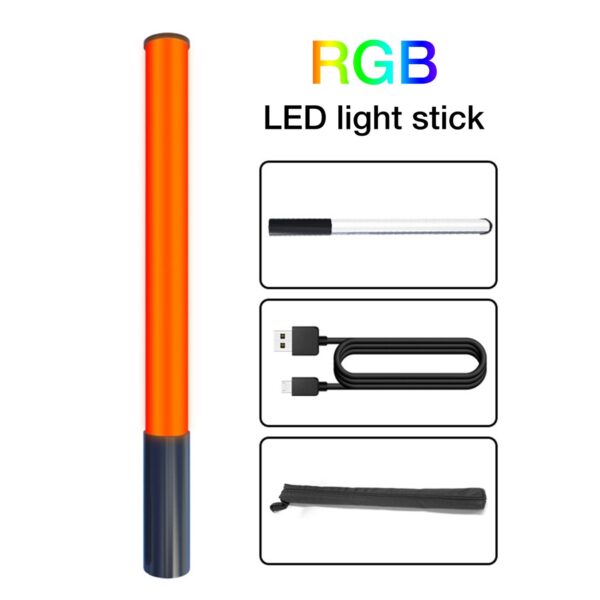Портативная светодиодная оссветильник ительная палочка, 6 режимов работы, светильник ка RGB с перезаряжаемой батареей для фотосъемки