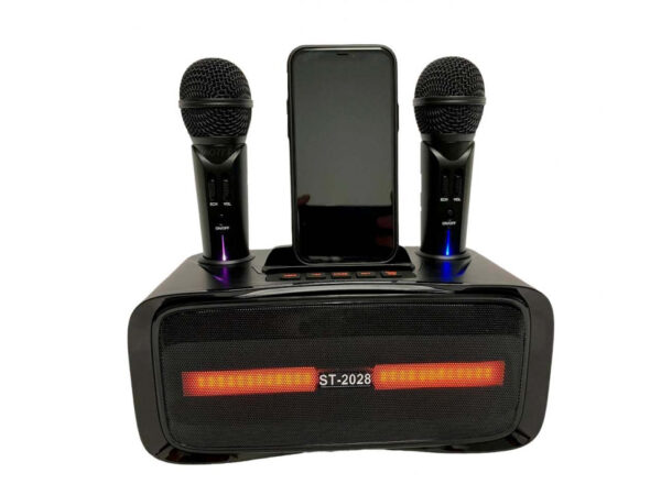 Караоке система на два микрофона | Колонка-караоке с беспроводными микрофонами ST-2028