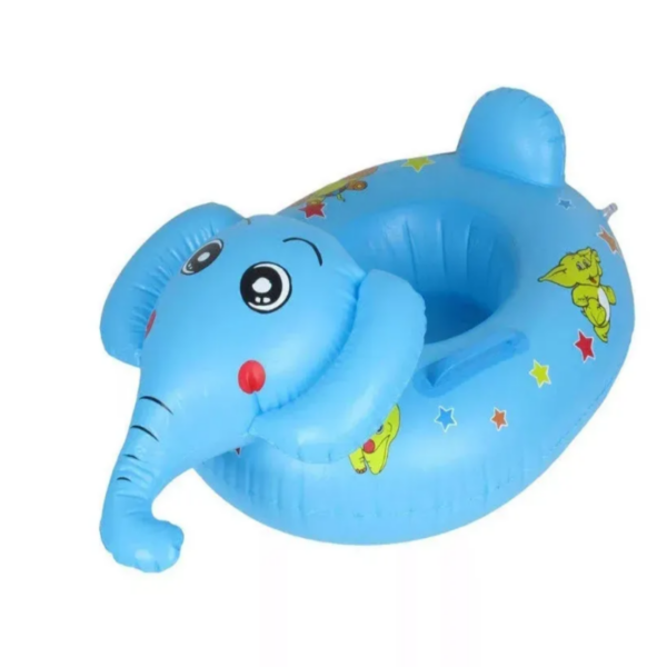 Круг для плавания | Надувной круг для плавания | Надувной круг Синий Слон с отверстием для ножек и ручками 65 см