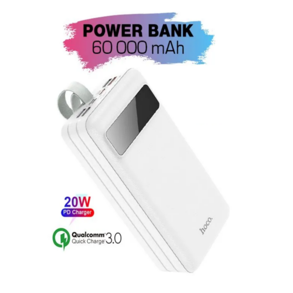 Внешний аккумулятор Power Bank Hoco J86B 60000 mAh с поддержкой быстрой зарядки Power Delivery