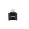 Адаптер Hoco UA5, Type-C - USB, поддержка OTG, металл, черный