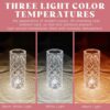Светодиодный светильник лампа ночник роза кристалл декоративный с пультом | 16 цветов | заряжаемый