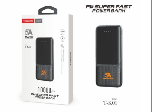 Внешний аккумулятор | Power bank T-K1 10000 mAh быстрая зарядка