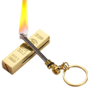 Огниво, Бензиновая зажигалка-брелок в форме золотого слитка
