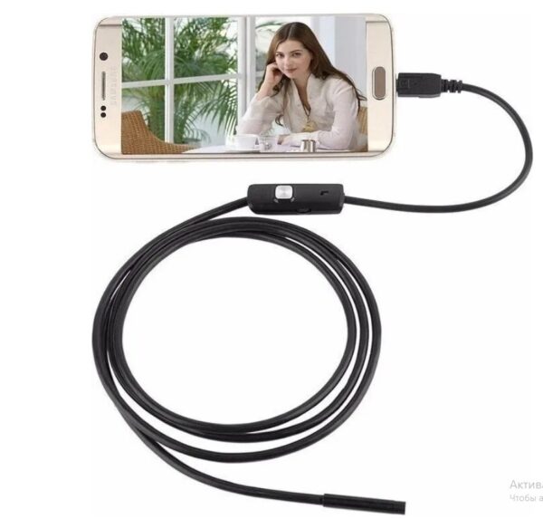 Видеоэндоскоп эндоскоп гибкая камера для телефона смартфона PC Android, Windows USB Type 5M | зонд с камерой для труднодоступных мест | эндоскоп