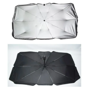 Автомобильный солнцезащитный зонт для лобового стекла 65х125 см