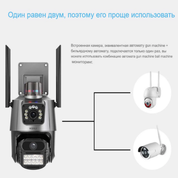 Наружная камера видеонаблюдения, 4K WIFI IP, ночное видение, обнаружение безопасности человека IP-камера видеонаблюдения