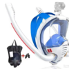 Маска для подводного плавания, полнолицевая маска для подводного плавания с держателем спортивной камеры, размер S/M, L/XL
