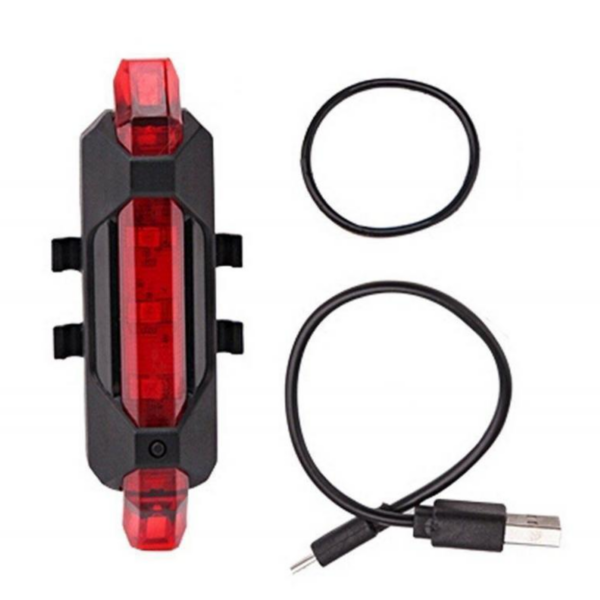 Сверхъяркий велосипедный фонарь с зарядкой от USB | Мощная велосипедная фара и задний фонарь 2в1