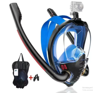 Маска для подводного плавания, полнолицевая маска для подводного плавания с держателем спортивной камеры, размер S/M, L/XL