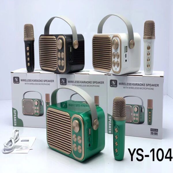 Портативная беспроводная колонка-караоке с 1 микрофоном YS-104
