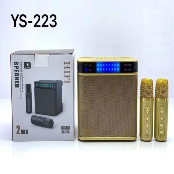 Портативная беспроводная колонка-караоке с 2 микрофонами YS-223