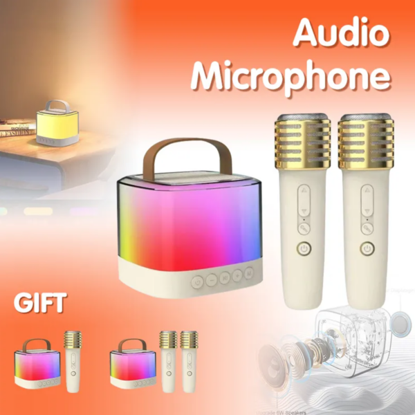 Bluetooth-колонка для караоке, с 2 микрофонами